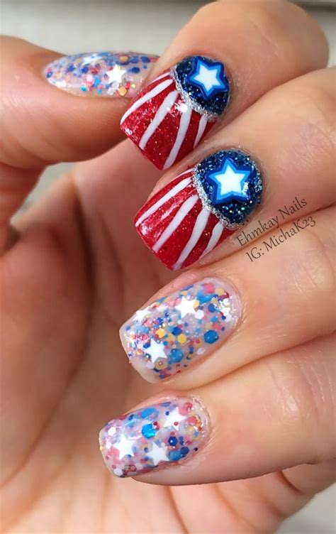 4th July Manicure Light Up Your Manicure With These 20 July 4th Nail