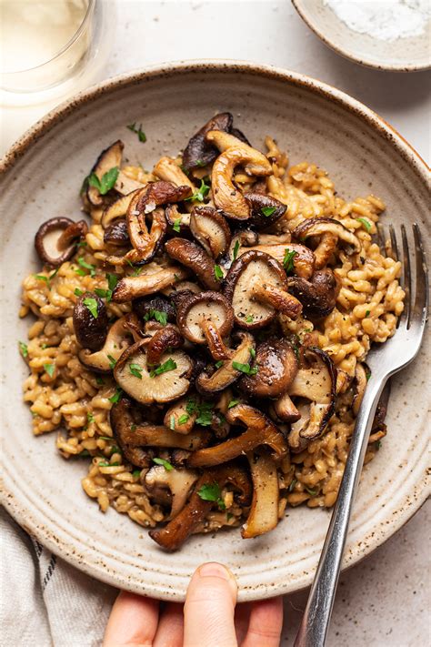 Vegan mushroom risotto - Lazy Cat Kitchen