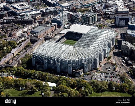 An Aerial Daytime View Of St James Park Football Stadium In Newcastle