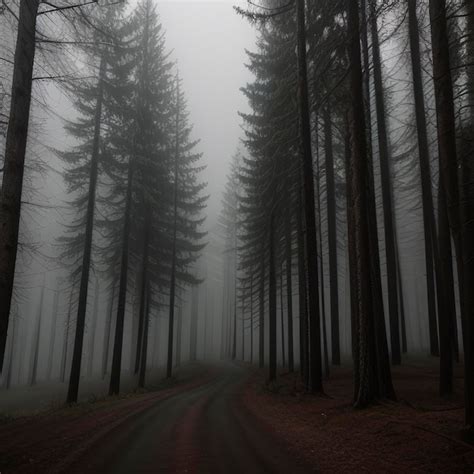 Premium Ai Image Dark Gloomy Forest Night In The Forest Nature Scene