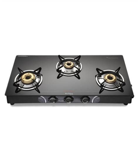 You should go with ones which are made of toughened glass. Preethi Blu Flame Sparkle Glass Top 3-Burner Gas Stove ...