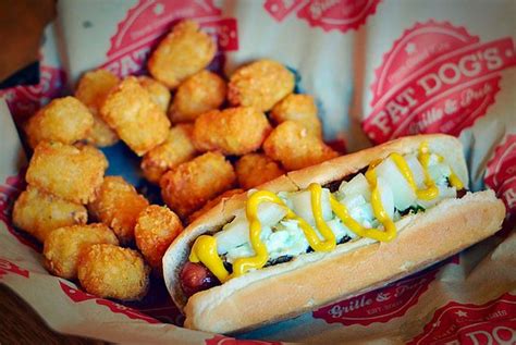 This chili cheese tater tot hot dog casserole is definitely a guilty pleasure of mine! Hot Dog and Tater Tots - Picture of Fat Dog's Grille and ...