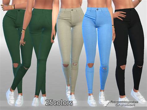 High Waisted Skinny Jeans By Pinkzombiecupcakes At Tsr Sims 4 Updates