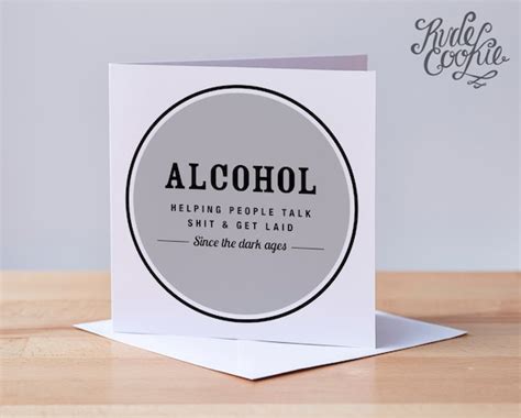 Funny Alcohol Birthday Card By Rudecookiecards On Etsy