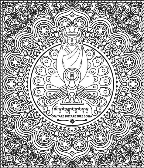 Mandala Zum Ausmalen Tara Buddhism