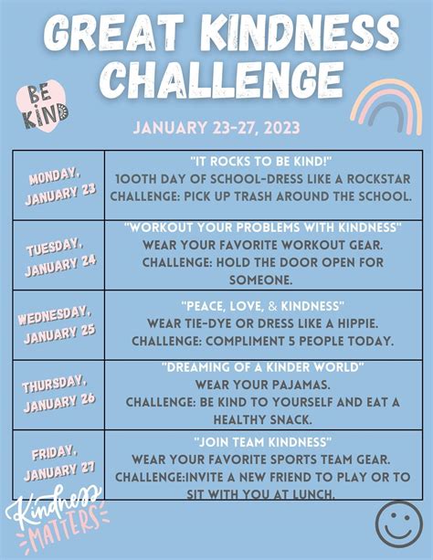 Great Kindness Challenge January 23 27 2023 Arlington Elementary School