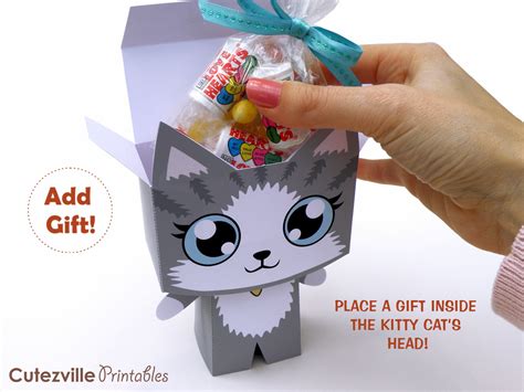 Use our free unicorn gift box templates for kids to make your own gift box. Cutezville Printables: Kitty Cat Printable Gift Box!