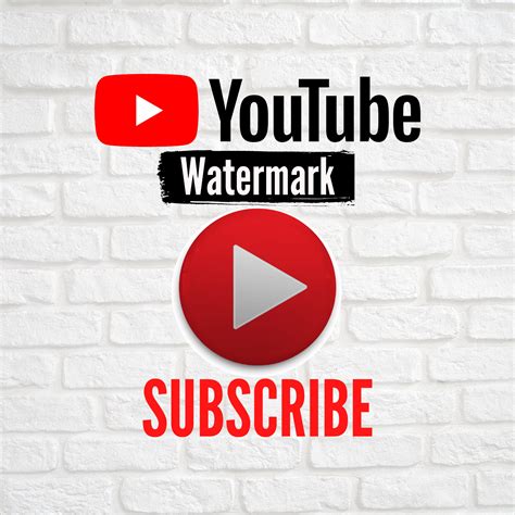 Youtube Subscribe Watermark Button Instant Download 1 Png Etsy Israel