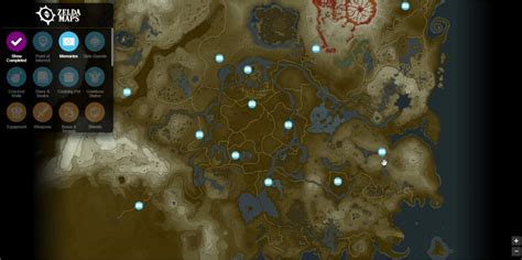 Interactive Map Of Zelda Breath Of The Wild Forestgase