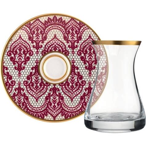 6 X Turkish Tea Glass Set Turkish Tea Glass Set For Six Etsy