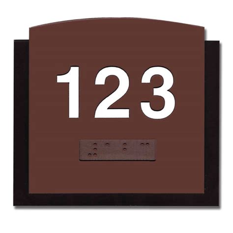 Ada Braille Layered Series Door Number Plates National Hospitality
