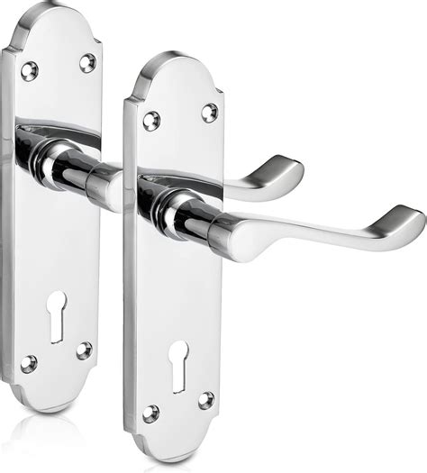 Xfort Richmond Lever Lock Scroll Chrome Door Handles Elegant Door