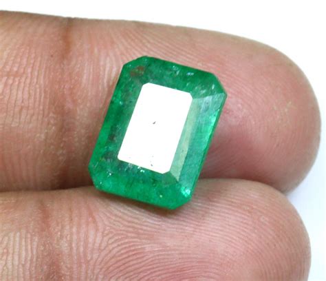 Top Quality Natural Beryl Emerald Faceted Gemstone Rectangle Etsy Uk