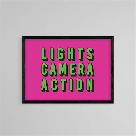 Lights Camera Action Etsy