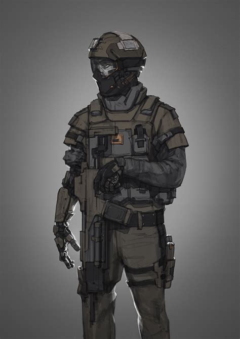 Soldier Egor Danilov Sci Fi Concept Art Military Drawings Armor