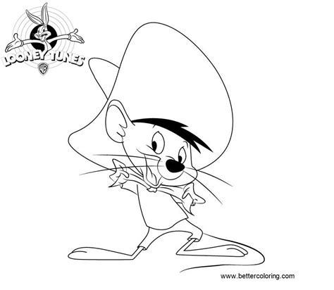 Speedy Gonzales From Looney Tunes Coloring Pages Free Printable