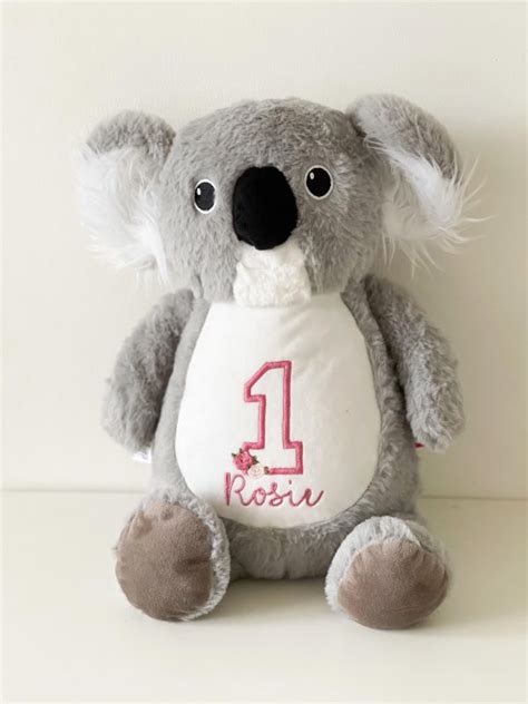 Personalised Floral Birthday Soft Toy Sew Sian
