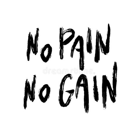 No Pain No Gain Workout And Fitness Motivation Quote Creative Vector