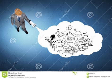 Man announce ideas stock photo. Image of angle, business ...