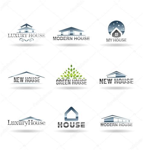 Vectores Diseño De Logos En Vectores Edificios Casas Conjunto Iconos