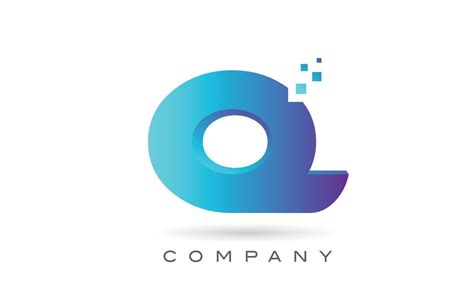 Q Blue Dot Alphabet Letter Logo Design Creative Icon Template For Company And Business 7495166