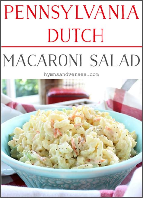 Macaroni Salad Recipe With A Pennsylvania Dutch Twist Hymns And Verses