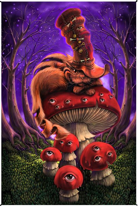 Richard Biffle Cheshire Cat Alice In Wonderland Heady Art