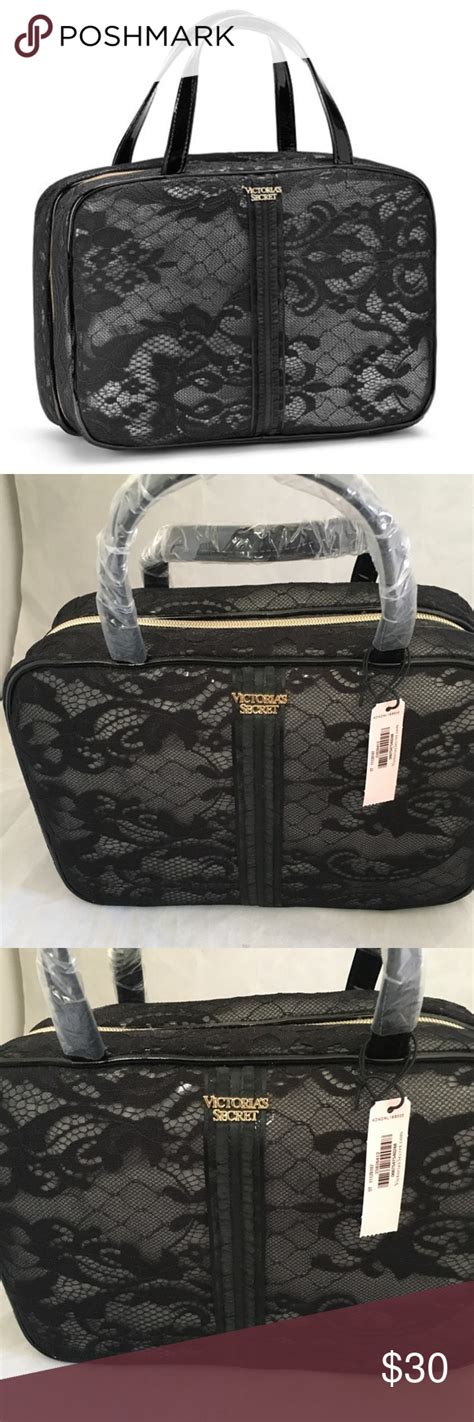 Nwt Victorias Secret Black Lace Travel Case Victoria Secret Bags