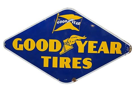 Goodyear Tires Porcelain Goodyear Tires Vintage Signs Vintage Ads