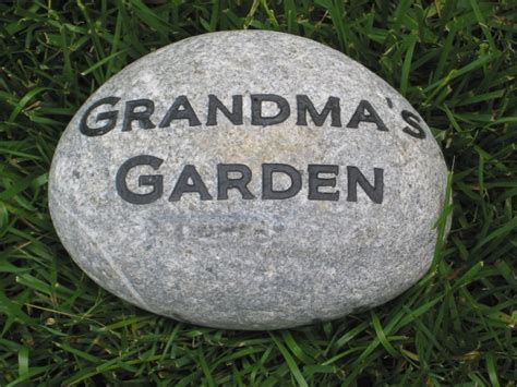 Personalized Garden Stone Custom Engraved Stone Garden Stone