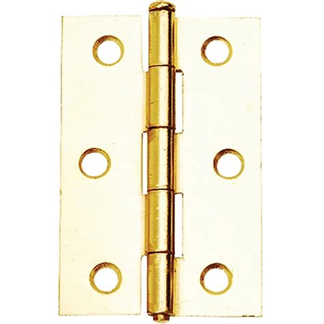 Loose Pin Butt Hinges Brass Plated 75mm Pack 2 Selco