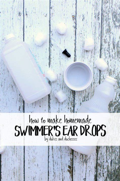 How to Make Homemade Swimmer's Ear Drops | Swimmers ear, Swimmers ear