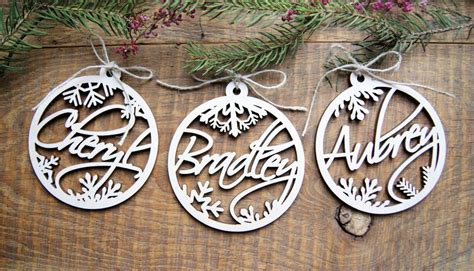 Personalized Wooden Christmas Tree Ornament With Name Etsy
