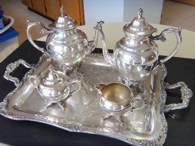 Milton Antique Pc Silverplate Tea Coffee Set By Wm Rogers