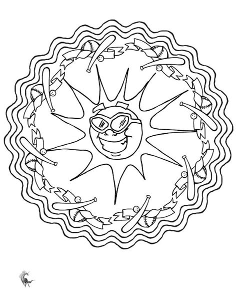 Mandala Fun Sun In Summer Coloring Page Download Print Now