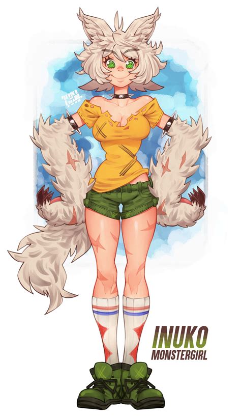 Artstation Monster Girl Series 01 Wolf Girl Inuko