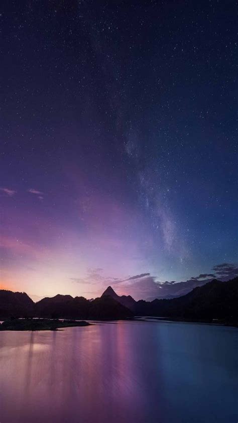 En Güzel Samsung Duvar Kağıtları Teknocard Manzara Gece Gökyüzü