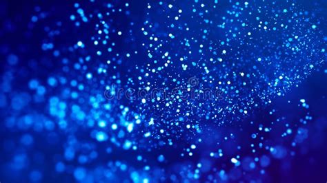Sci Fi Background Glow Blue Particles On Blue Background Are Hanging In Air For Bright Festive