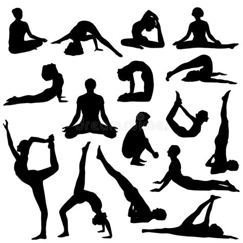 Yoga Silhouettes Stock Photo Image Of Health Practice 29398352
