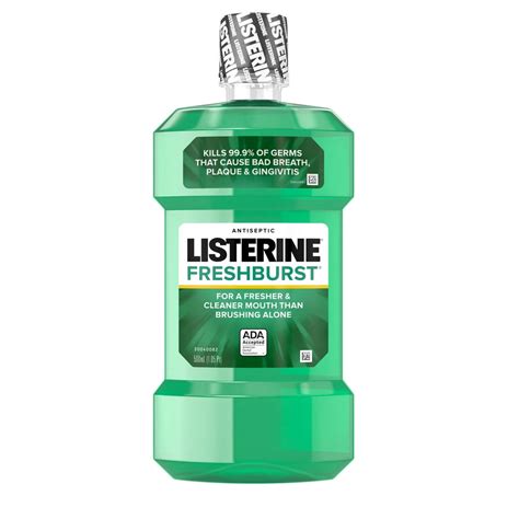listerine freshburst antiseptic mouthwash for bad breath 500 ml