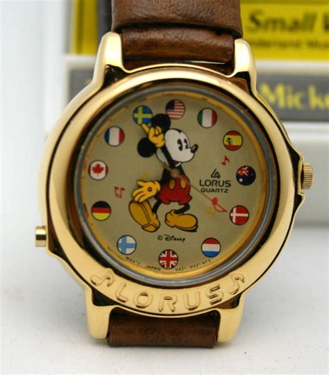 Mickey Mouse Musical Watch Disney Lorus By Seiko Plays It S A Small World Watch Retired By