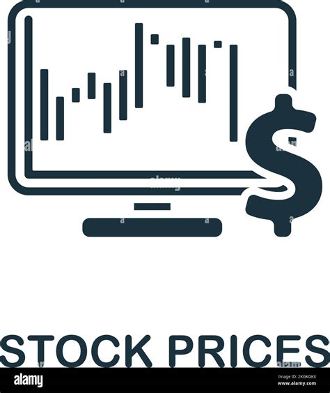 Stock Prices Icon Monochrome Simple Stock Market Icon For Templates