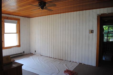 Interior Endearing White Paint Knotty Pine Wall Paneling Along With