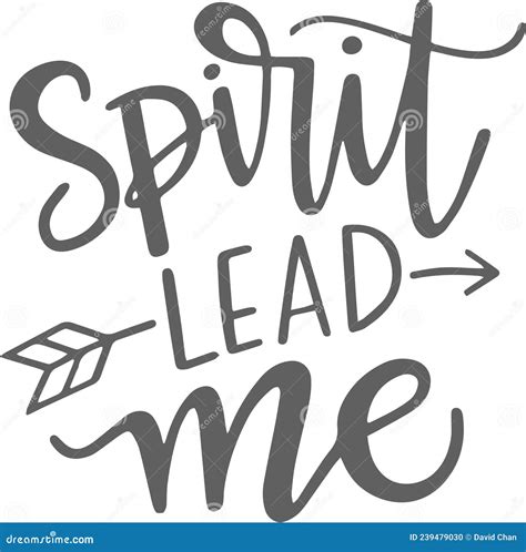 Spirit Lead Me Inspirational Quotes Stock Vector Illustration Of