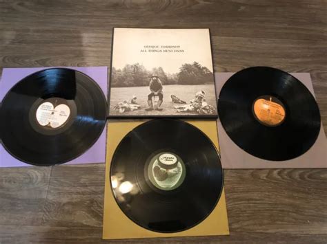 George Harrison All Things Must Pass Apple Stch 639 3 Box 3x Lp With Poster 1970 49 66 Picclick