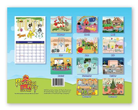 Preschool Prep Company 2022 Calendar