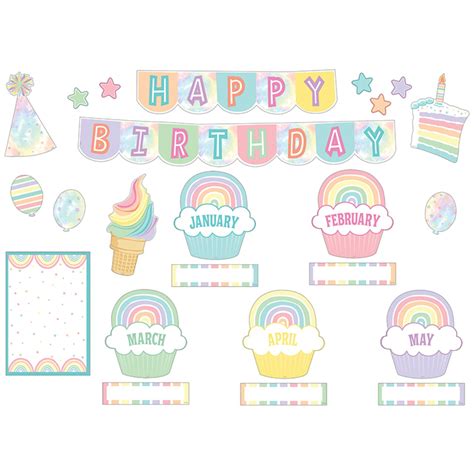Pastel Pop Happy Birthday Mini Bulletin Board Set Michaels