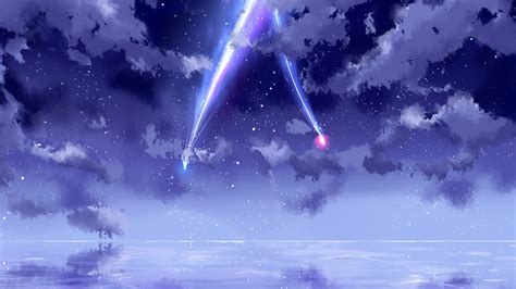 Wallpaper Your Name Beautiful Sky Meteor Anime 3840x2160 Uhd 4k