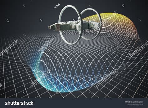 Spaceship Warp Drive Curved Hyper Space Stock Illustration 2150672093