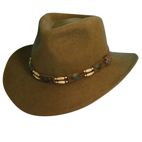 Wool Felt Outback Hat With Beads Explorer Hats
